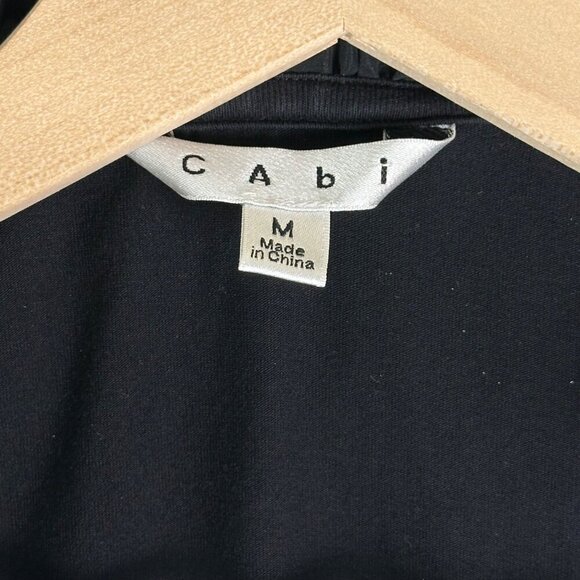 CABI Limited Edition Sleeveless Ruffle Top Black Tafia Lace Whimsygoth Blouse M - Picture 5 of 15